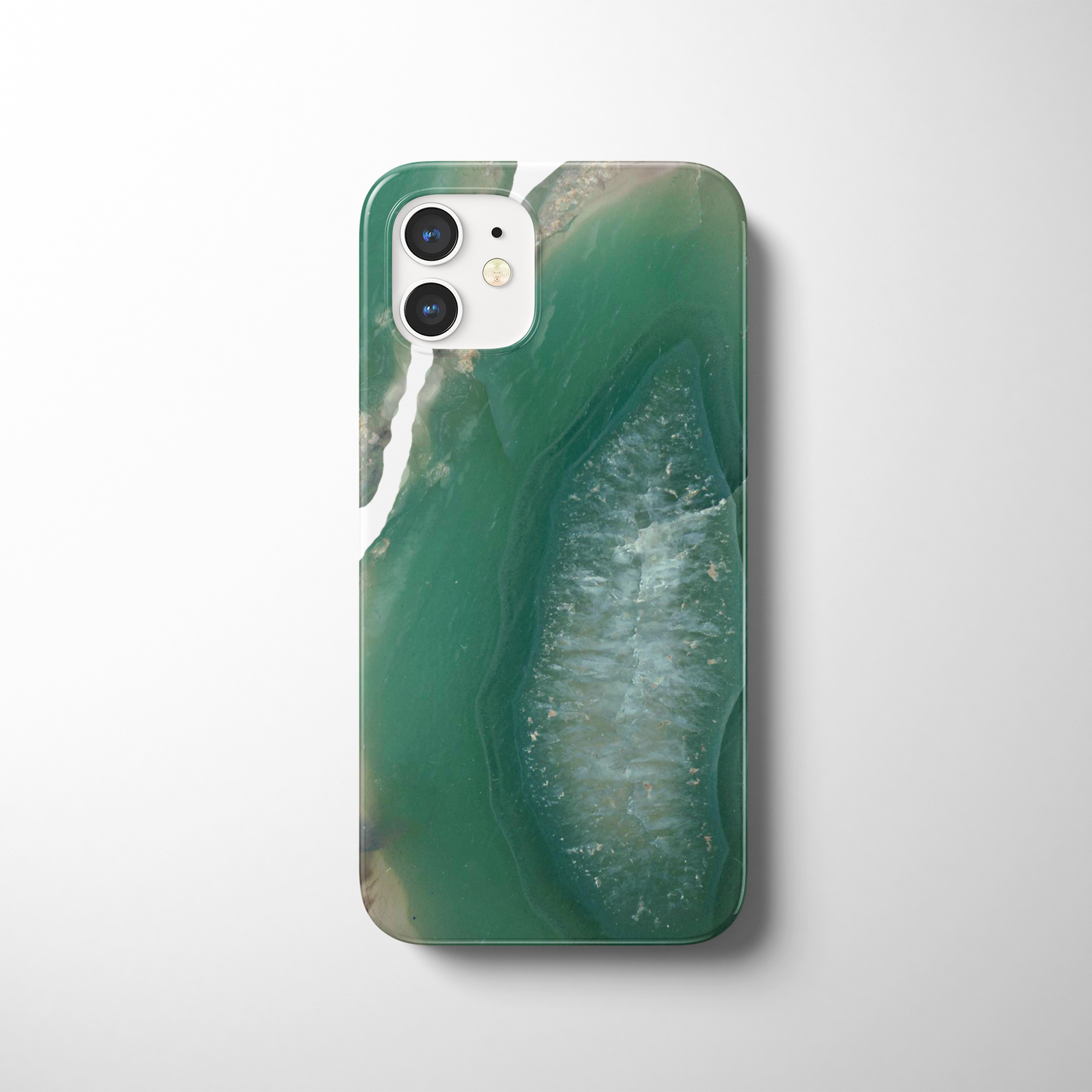 グリーンアゲートスライス ハードスマホケース - Green Agate Slice