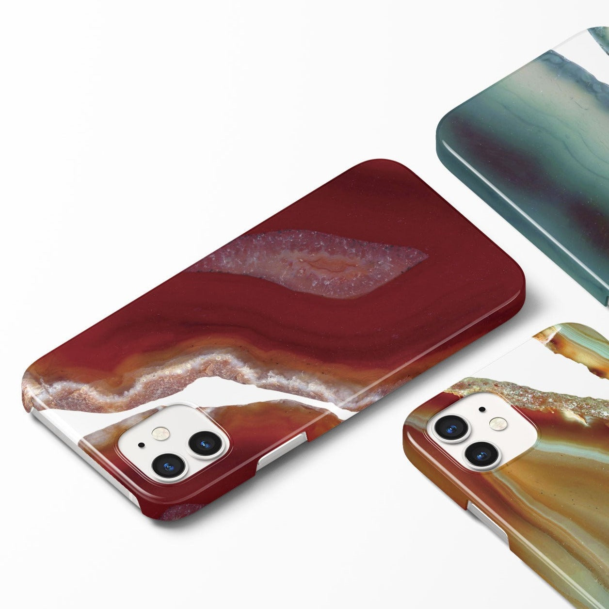 レッドアゲートスライス ハードスマホケース - Red Agate Slice