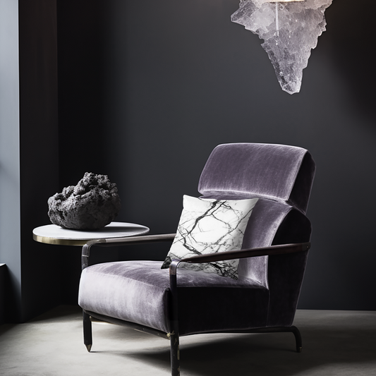 大理石天然石柄クッション-White Marble【IIRIDO (イリド)- 石のない石屋】