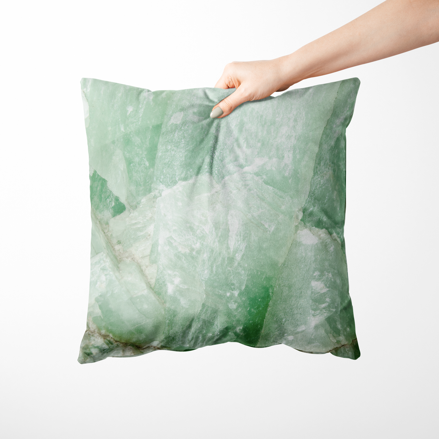 翡翠天然石柄クッション-Light Green Jade【IIRIDO (イリド)- 石のない石屋】