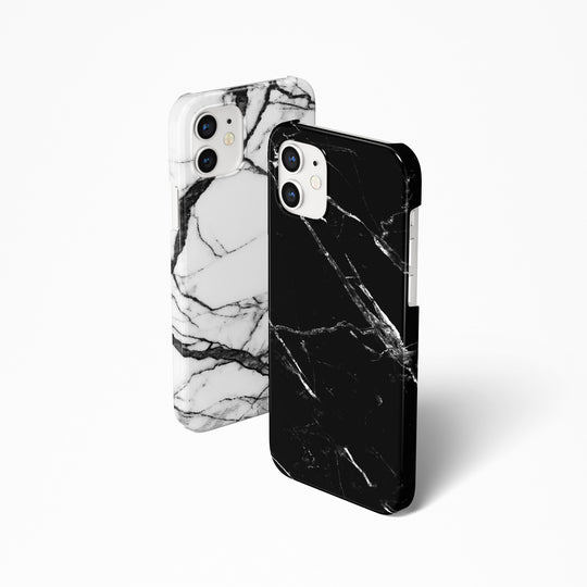 大理石 ハードスマホケース - Black Marble